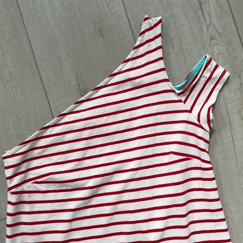 Maeve striped one shoulder dress coastal nautical - Picture 4 of 6